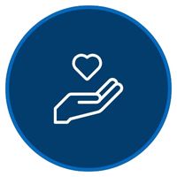 hand with heart - icon