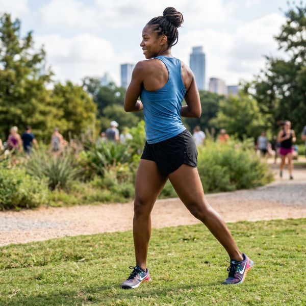 woman stretching