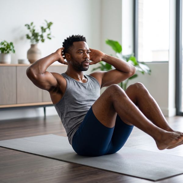 man doing yoga