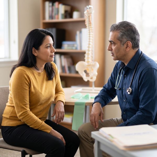 spine docor and patient consultation