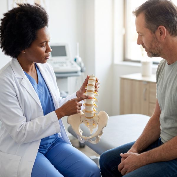 spine docor and patient consultation